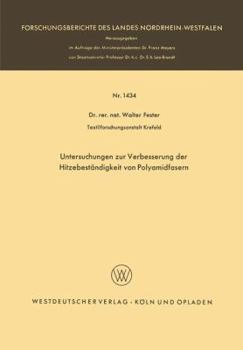 Paperback Untersuchungen Zur Verbesserung Der Hitzebeständigkeit Von Polyamidfasern [German] Book
