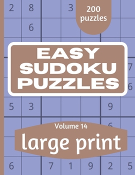 Paperback Easy Sudoku Puzzles: Sudoku Puzzle Book for Everyone With Solution Vol 14 [Large Print] Book