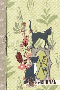 X Journal: Whimsical Lined Notebook for Cat Lover