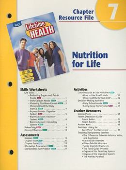 Paperback Holt Lifetime Health Chapter 7 Resource File: Nutrition for Life Book