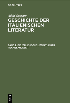 Hardcover Die Italienische Literatur Der Renaissancezeit [German] Book