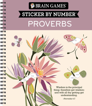 Spiral-bound Brain Games - Sticker by Number: Proverbs Book