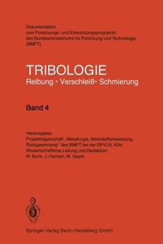 Paperback Tribologie: Reibung - Verschleiß - Schmierung [German] Book