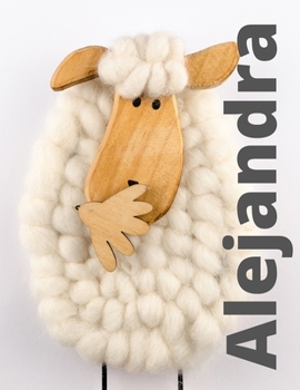 Alejandra: Checkered Notebook with Name for Girls and Women, XL 8.5"x 11", 120 Pages, Paperback.