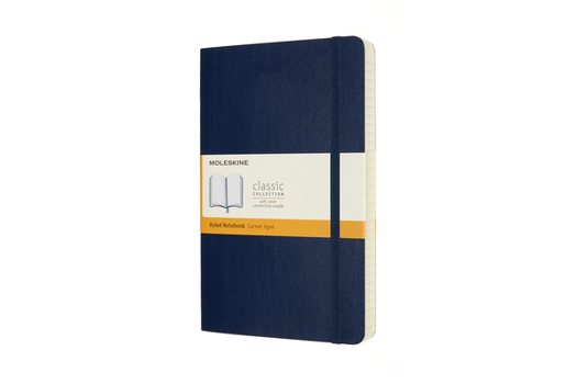 Hardcover Moleskine Notebook, Expanded, Large, Ruled, Sapphire Blue, Soft Cover (5 X 8.25) Book