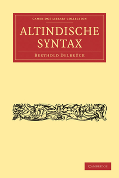 Paperback Altindische Syntax [German] Book