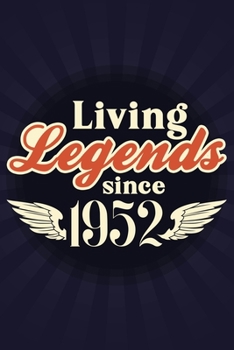 Living Legends Since 1952: Journal Birthday Gift For Men, Women, Friends | 6x9 - 120 Pages Lined Blank Journal