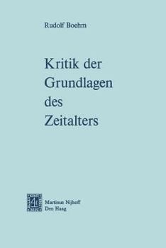 Paperback Kritik Der Grundlagen Des Zeitalters [German] Book