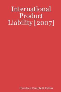 Paperback International Product Liability [2007] Book