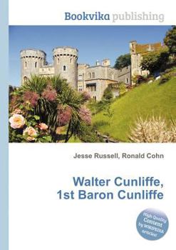 Paperback Walter Cunliffe, 1st Baron Cunliffe Book