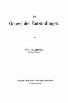 Paperback Die Genese Der Entzündungen [German] Book