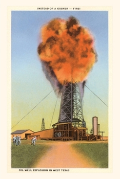 Paperback Vintage Journal Fire on Oil Well, Texas Book