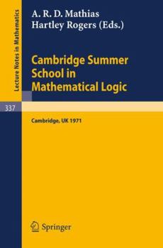 Paperback Cambridge Summer School in Mathematical Logic: Held in Cambridge /U. K., August 1-21, 1971 Book