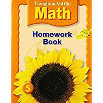 Paperback Houghton Mifflin Math: Homework Book (Consumable) Grade 5 Book