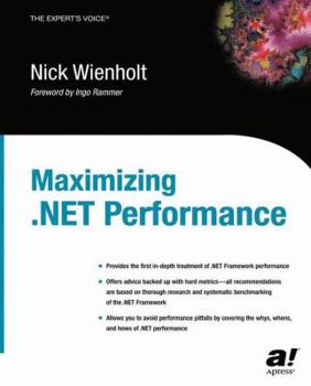Paperback Maximizing .Net Performance Book