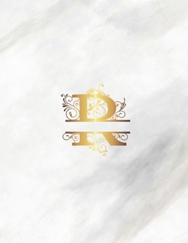 Paperback R: Monogram Initial Weekly Academic Planner Marble 8.5 x 11 Book