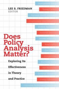 Hardcover Does Policy Analysis Matter?: Exploring Its Effectiveness in Theory and Practice Volume 10 Book