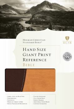 HCSB Hand Size Giant Print Reference Bible, Dark/Light Brown Simulated Leather