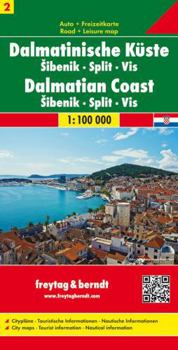 Map Dalmatian Coast, Sibenik - Split - Vis, Road Map 1:100 000 (English, Italian and German Edition) Book
