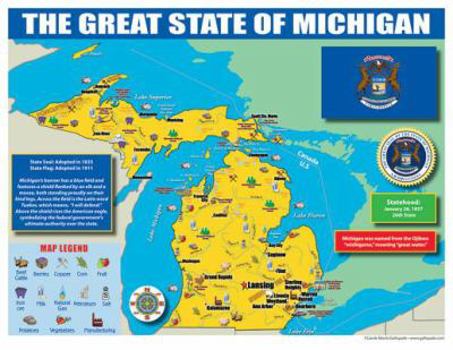 Misc. Michigan State Map for Students - Pack of 30 Book