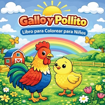 Paperback Gallo y Pollito Libro para Colorear para Niños [Spanish] Book