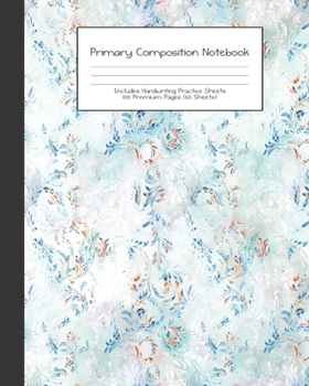 Primary Composition Notebook: Peacock Queen |Grades K-2 | Handwriting Practice Paper|Primary Ruled With Dotted Midline | 100 Pgs 50 Sheets | Premium | ... Girls | Elementary | Teacher | School | Gift