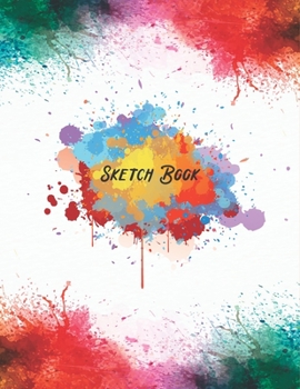 Sketch Book: Large Notebook for Drawing, Painting, Writing, Sketching or Doodling, 8.5x11 White Paper (Abstract Cover Design vol.10)