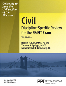 Paperback Civil Discipline-Specific Review for the FE/EIT Exam Book