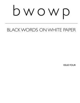Paperback Black Words On White Paper Issue Four Book
