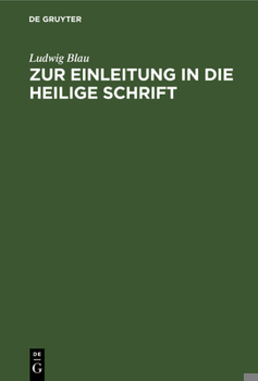 Hardcover Zur Einleitung in Die Heilige Schrift [German] Book