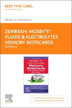 Misc. Supplies Mosby's(r) Fluids & Electrolytes Memory Notecards - Elsevier eBook on Vitalsource (Retail Access Card): Mosby's(r) Fluids & Electrolytes Memory Noteca Book