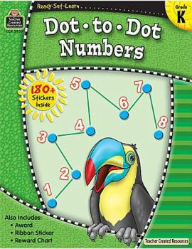 Paperback Ready-Set-Learn: Dot-To-Dot Numbers Grd K Book