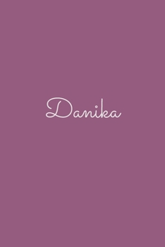 Danika: notebook with the name on the cover, elegant, discreet, official notebook for notes, dot grid notebook,
