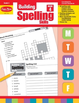 Paperback Building Spelling Skills, Grade 4 Teacher Edition Book