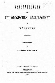 Paperback Philologische gesellschaft in Würzburg [German] Book