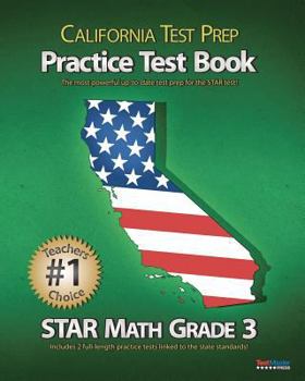 Paperback California Test Prep Practice Test Book Star Math Grade 3 Book