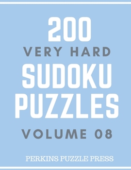 Paperback 200 Very Hard Sudoku Puzzles Volume 08 Book