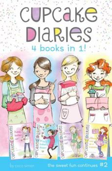 Hardcover Cupcake Diaries 4 Books in 1! #2: Katie, Batter Up!; Mia's Baker's Dozen; Emma All Stirred Up!; Alexis Cool as a Cupcake Book