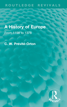 Paperback A History of Europe: From 1198 to 1378 Book