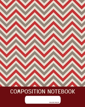 Composition Notebook: College Ruled | Geometric Red | Back to School Composition Book for Teachers, Students, Kids and Teens | 120 Pages, 60 Sheets | 8 x 10 inches