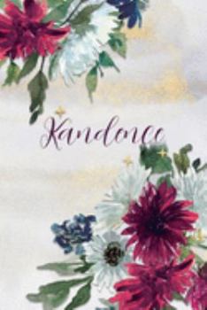 Paperback Kadence: Personalized Journal Gift Idea for Women (Burgundy and White Mums) Book