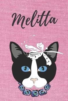 personalisiertes Notizbuch Katze / Journal / Malbuch / Tagebuch / Kritzelbuch / DIN A5 / Geschenk Melitta: individuelles personalisiertes blanko ... Geschenk für Frauen. (German Edition)