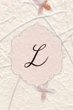 L: Western Wallflower Petal Journal, Monogram Initial Letter L Lined Pages Flower Notebook