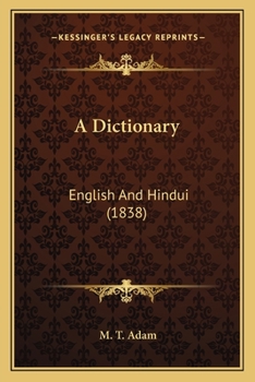 Paperback A Dictionary: English And Hindui (1838) Book