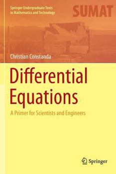 Hardcover Differential Equations: A Primer for Scientists and Engineers Book