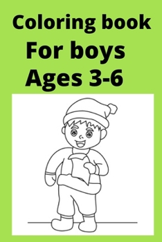 Paperback Coloring book For boys Ages 3-6 [Large Print] Book