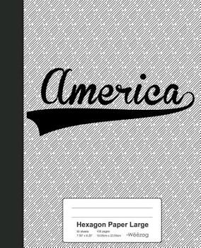 Paperback Hexagon Paper Large: AMERICA Notebook Book