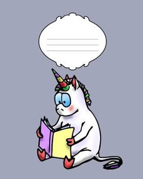 Paperback Unicorn notebook wide ruled line paper Book