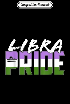 Composition Notebook: Genderqueer Libra Pride Flag Zodiac Sign  Journal/Notebook Blank Lined Ruled 6x9 100 Pages