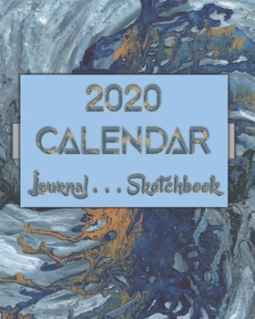 Artsy AbstractOneFive . 2020 Calendar . Sketchbook . Lined Journal 8x10 100-pages